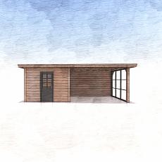 Tuinhuis-veranda 3x6 meter